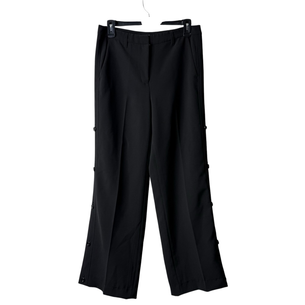 White House Black Market Side Button Wide Leg Trouser Pants
